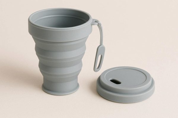 1 Collapsible Silicone Travel Cup Portable Folding Drinking Mug With Lid Lightweight Pocket Water Bottle For Camping Hiking