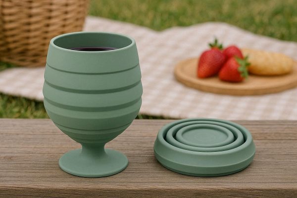 10 Collapsible Wine Glass Silicone Portable Folding Stemless Goblet Unbreakable Travel Drinkware For Picnic Outdoor Camping Party