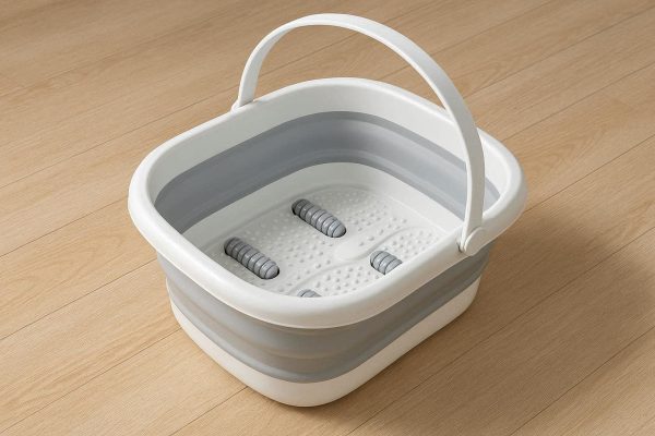 13 Collapsible Foot Soak Bucket Silicone Portable Folding Massage Tub Heat Resistant Foot Bath Basin Pedicure Spa Home