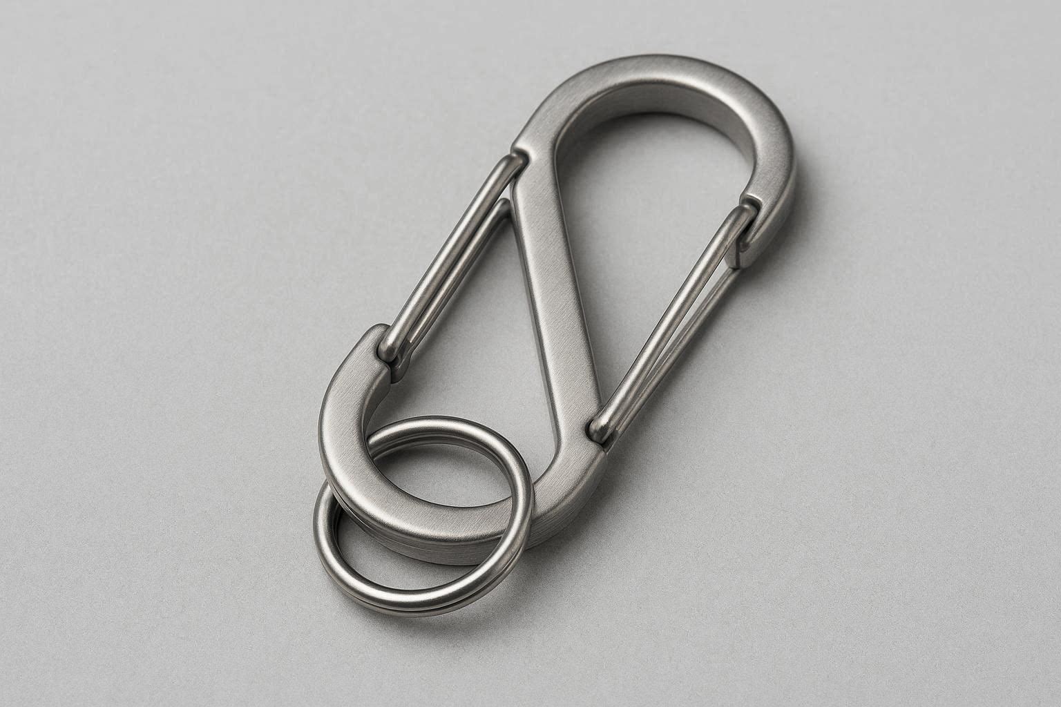 Stainless Steel S Shaped Carabiner Small Dual Gate Keychain Snap Hook Metal Locking Ring Clip For Utility Organization - Image 1