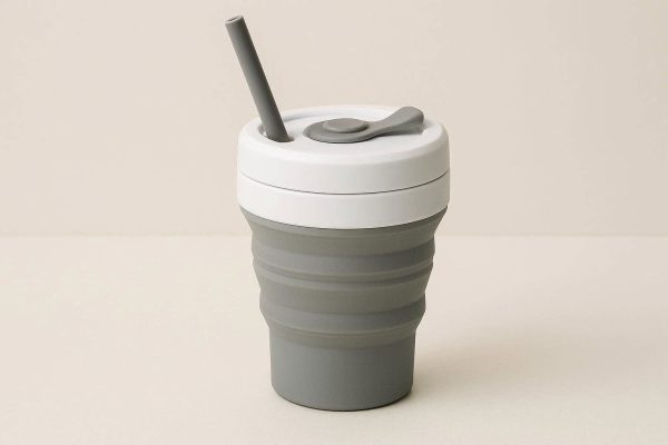 3 Collapsible Coffee Cup Silicone Portable Folding Travel Mug Leak Proof Pocket Drinking Tumbler With Straw Heat Resistant