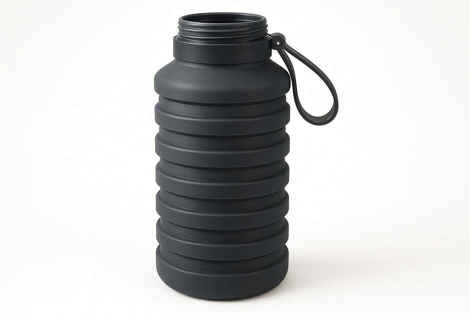 Extra Large Collapsible Water Bottle Silicone Folding Travel Mug Wide Mouth Sports Drink Flask For Gym Camping Hiking - Image 1