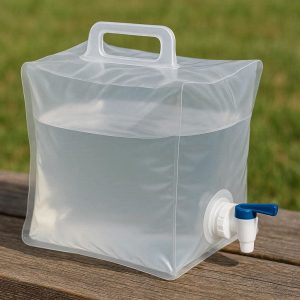 Collapsible Water Container Bags Portable Folding Hydration Cube Carrier Jug With Spigot Valve For Outdoor Camping Picnic