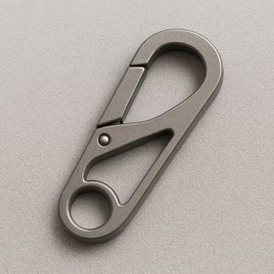 Titanium Alloy Mini Carabiner Ultra Lightweight Keychain Clip Small Quick Release Snap Hook Minimalist EDC Pocket Tool