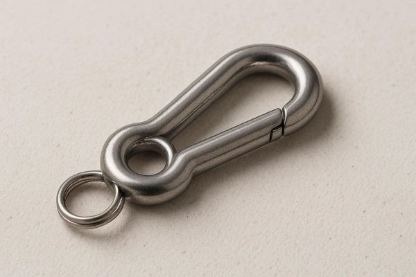 Spring Snap Hook Marine Grade Stainless Steel Mini Carabiner Small Wire Eye Ring Clip For Boat Sailing Ropes